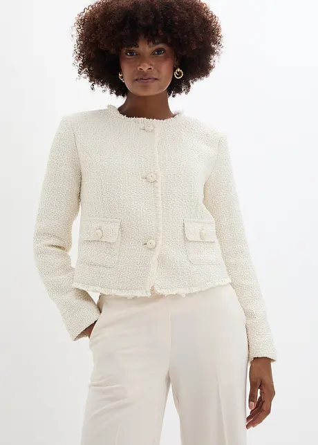 Boxy bouclé blazer, bonprix