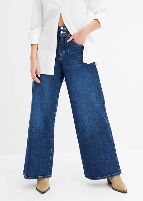 Wide leg jeans met high waist, bonprix