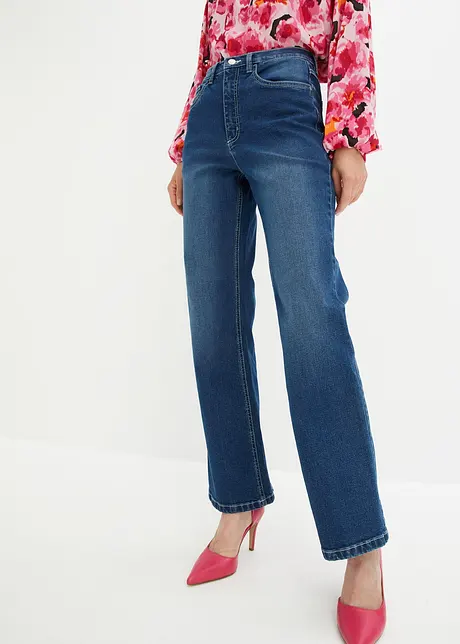 Wide leg jeans met high waist, bonprix