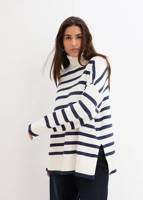 Oversized trui met zijsplitten, bonprix