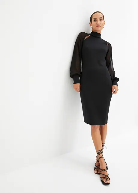 Midi jurk met cut-outs, bonprix