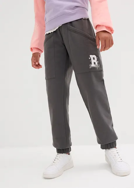 Meisjes cargo sweatpants van biologisch katoen, bonprix