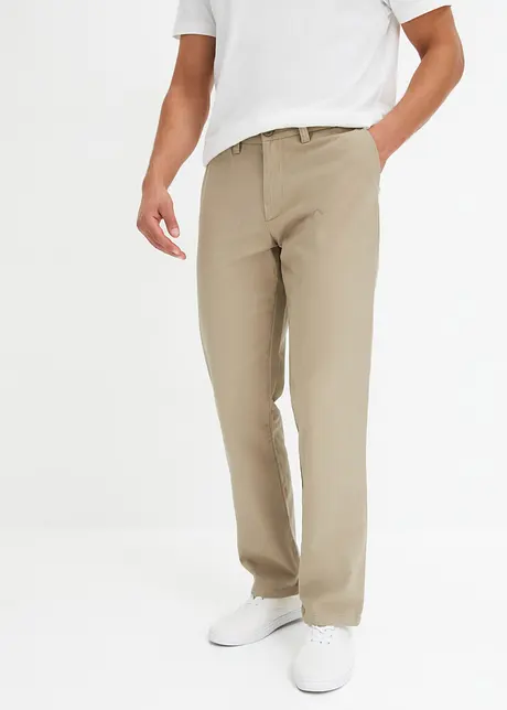 Regular fit chino van puur katoen, straight, bonprix