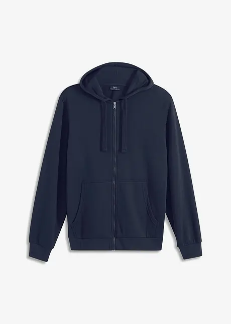 Sweater met capuchon en ritssluiting, bonprix