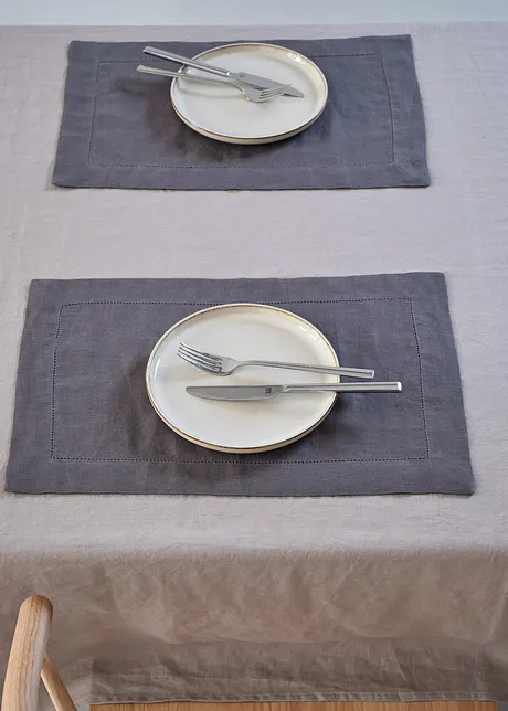 Linnen placemats (set van 2), bonprix