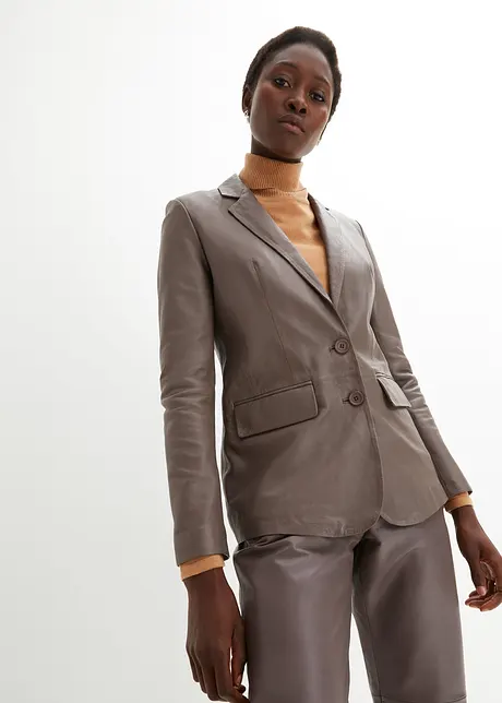 Leren blazer van lamsnappa, bonprix