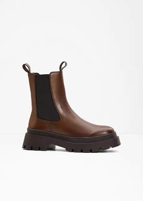 Chelsea boots van leer, bonprix