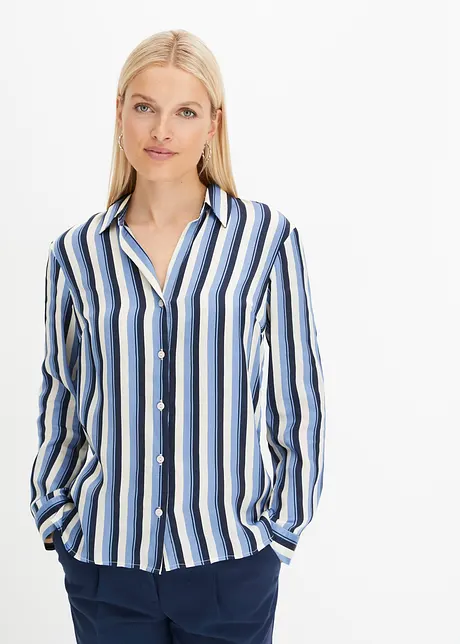 Gedessineerde blouse van satijn, bonprix