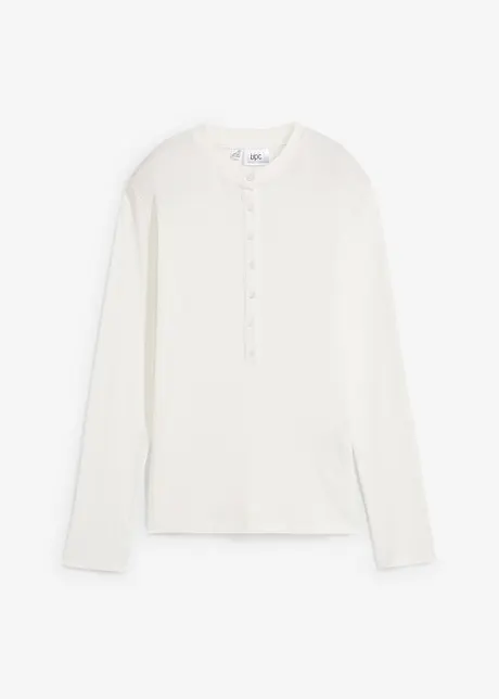 Geribd Henley shirt van katoen, bonprix