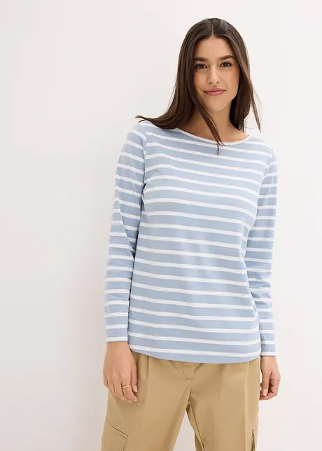 Longsleeve met boothals (set van 2), bonprix