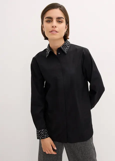 Overhemdblouse met studs, bonprix