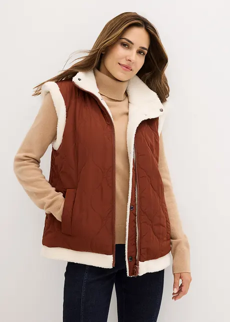 Reversibele bodywarmer van teddy, bonprix