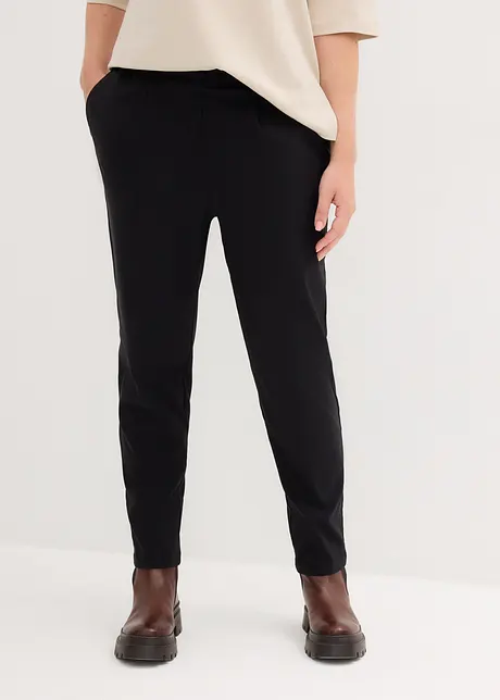 Tapered fit broek met comfortband, cropped, bonprix