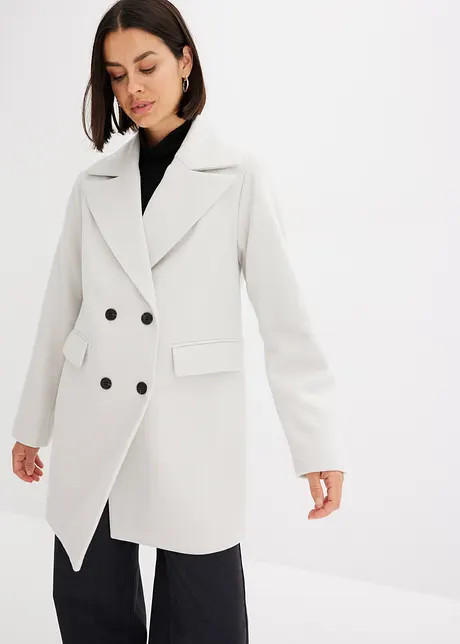 Korte coat in wollen look, bonprix