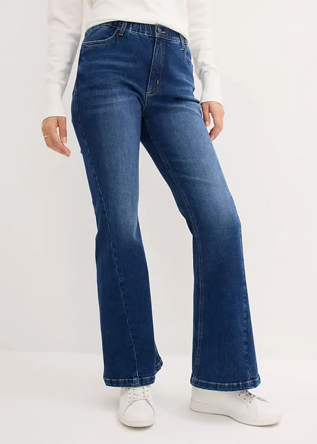 Flared jeans met high waist en comfortband, bonprix