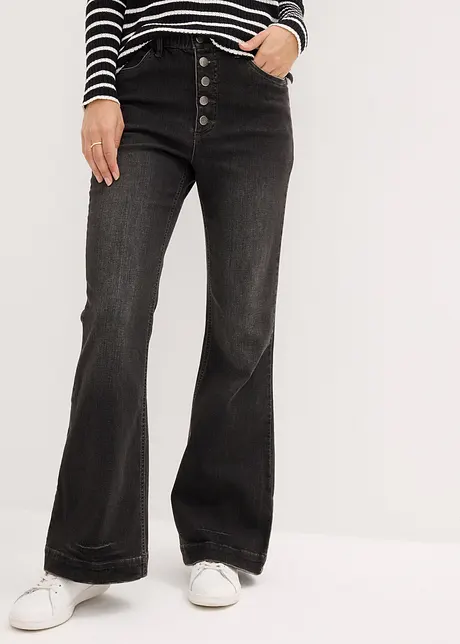 Bootcut jeans met high waist en comfortband, bonprix