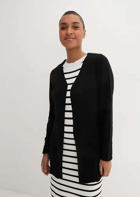 Gebreid vest van slub garen, bonprix