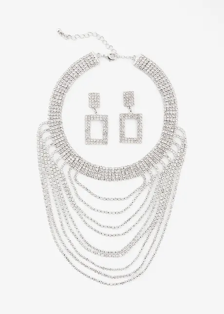 Choker en oorstekers (3-dlg. set), bonprix