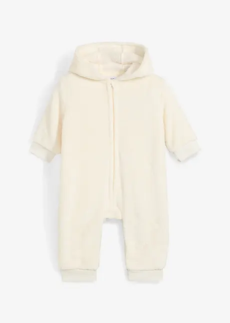 Baby fleece jumpsuit met gewei, bonprix