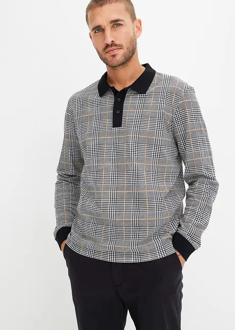 Piqué poloshirt met lange mouwen, bonprix