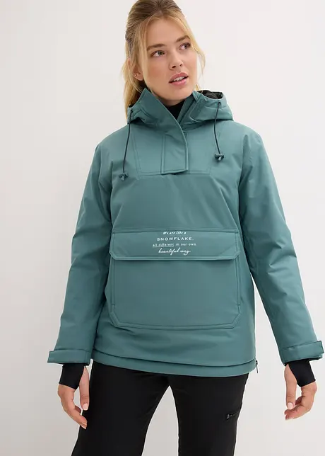 Waterdichte outdoor instap ski-jas met fleece voering, oversized, bonprix