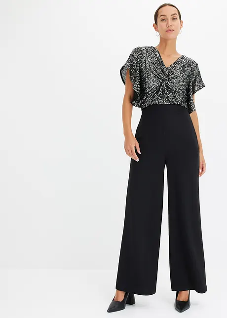 Jumpsuit met pailletten, bonprix