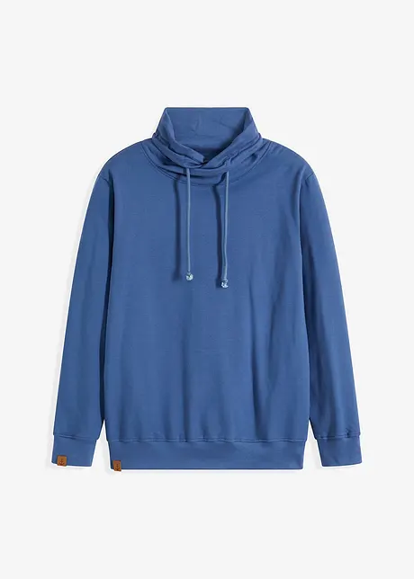 Sweater met sjaalkraag van biologisch katoen, bonprix