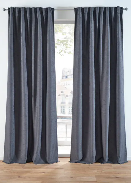 Verduisterend gordijn met lichte structuur (set van 2), bonprix