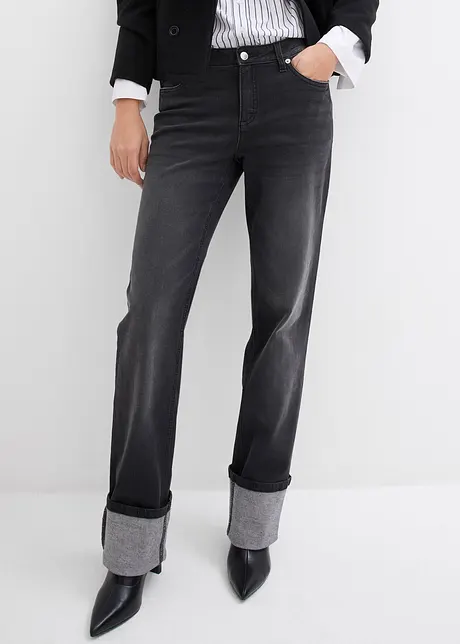 Straight jeans, mid waist, comfortabele band, bonprix