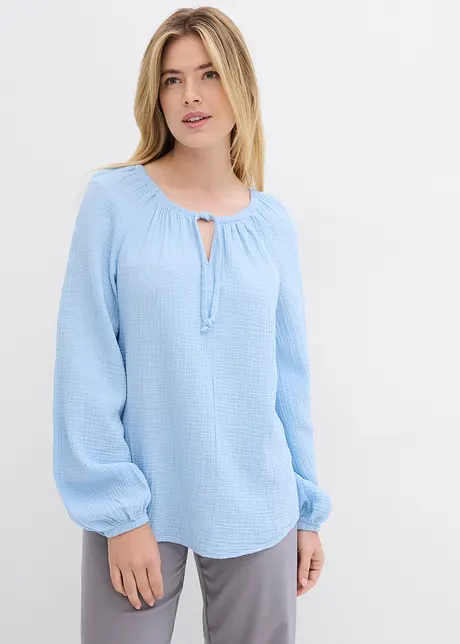 Mousseline blouse van katoen, bonprix