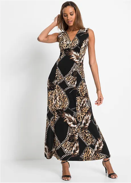 Maxi jurk met een diep decolleté, BODYFLIRT boutique