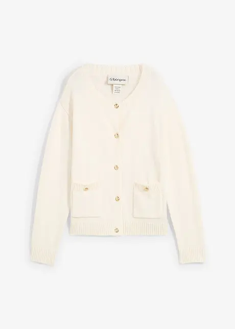 Gebreid vest met zakken, bonprix