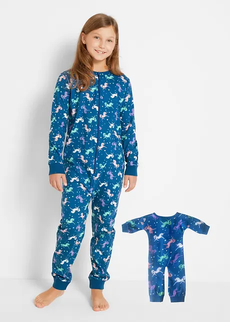 Pyjama onesie en poppen onesie van biologisch katoen (2-dlg. set), bonprix