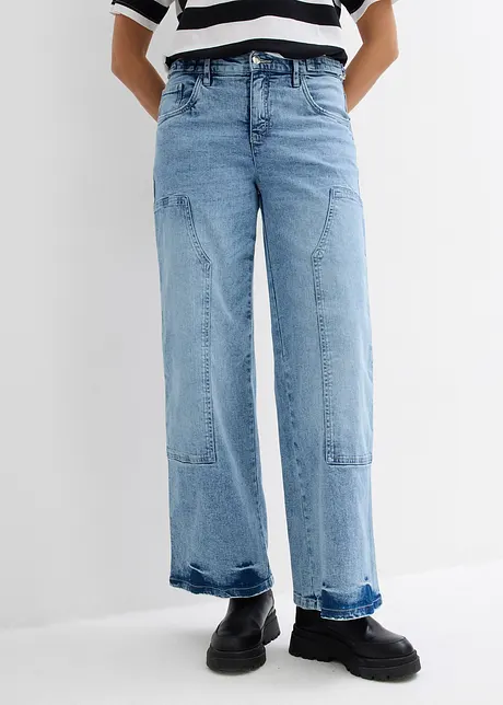 Wide leg jeans, mid waist, bonprix