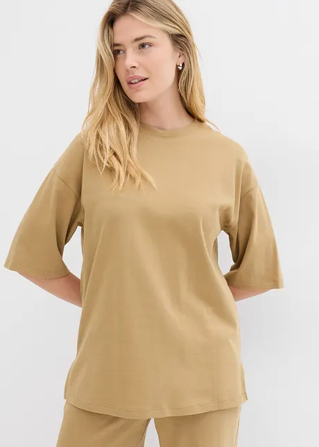 Boxy longshirt van interlock, bonprix