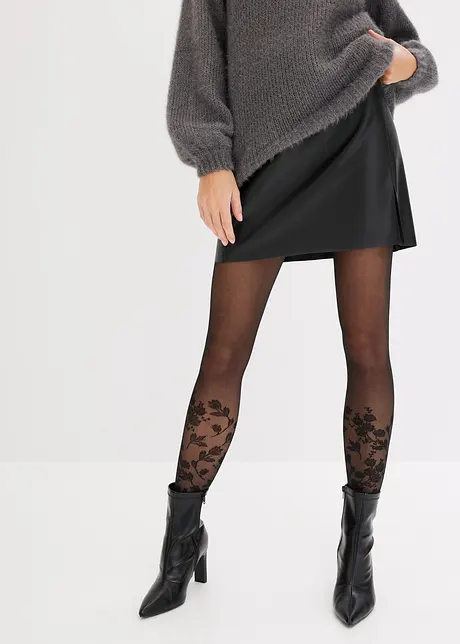 Panty met bloemenpatroon 30 den, bonprix