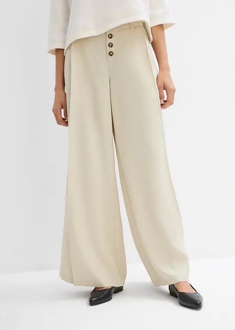 Twill broek van soepelvallend lyocell, bonprix