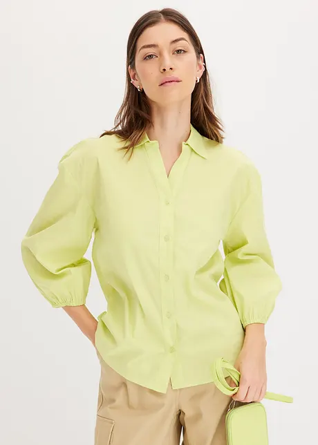 High-low blouse met ballonmouwen, bonprix