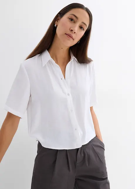 Boxy blouse van lichte crêpe, bonprix