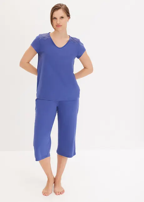 Capri pyjama met wijde culotte, bonprix