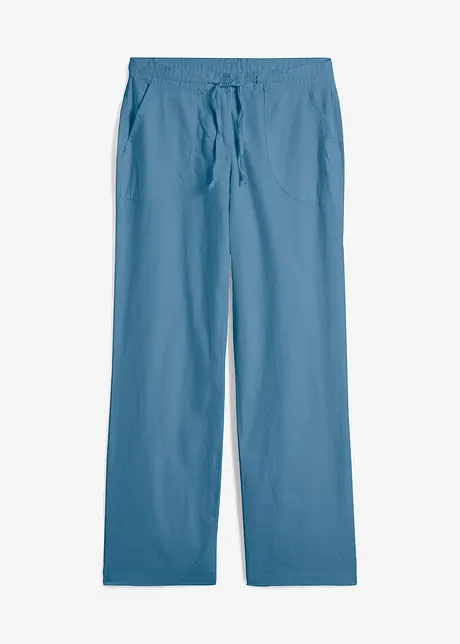 Wijde broek met linnen, bonprix