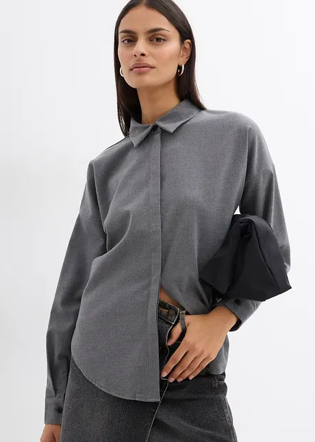 Omkeerbare oversized blouse van viscosemix, bonprix