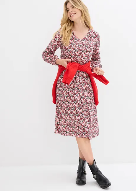 Midi jurk van katoen-jersey, bonprix