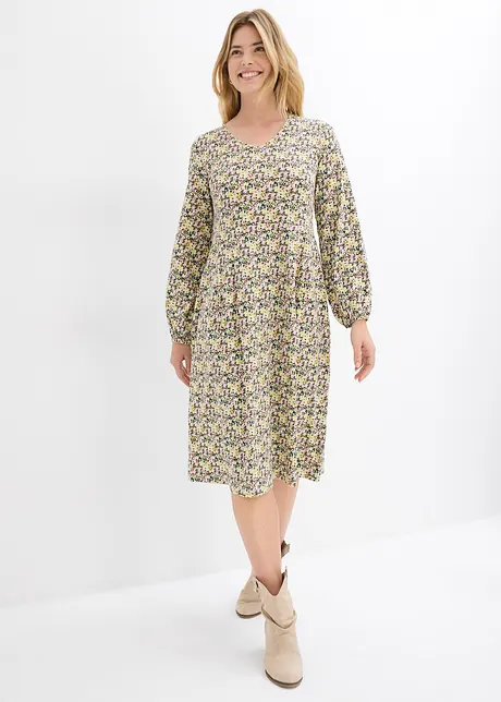 Midi jurk van katoen-jersey, bonprix