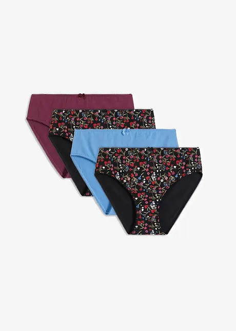 Maxislip met biologisch katoen (set van 4), bonprix