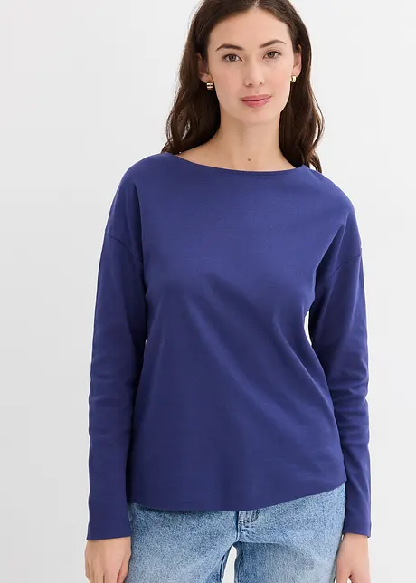 Longsleeve van puur, zwaar biologisch katoen, bonprix