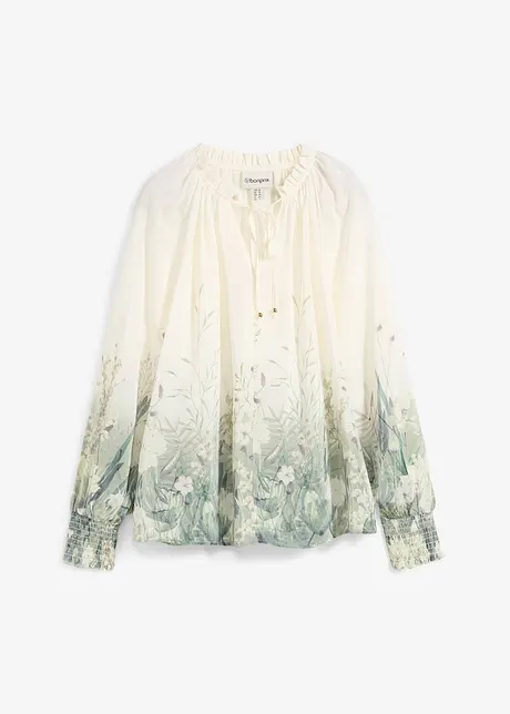 Blouse met zijde, bonprix
