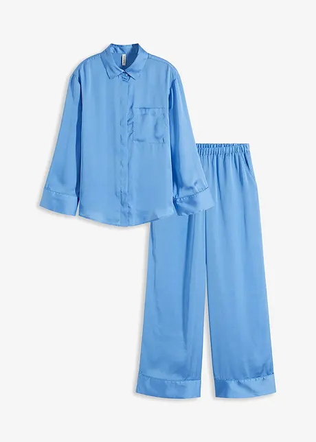 Oversized pyjama van satijn, bonprix