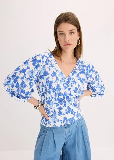 Gesmokt shirt, bonprix