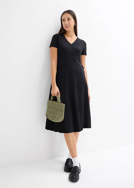 Jersey jurk met wikkeldetail, bonprix